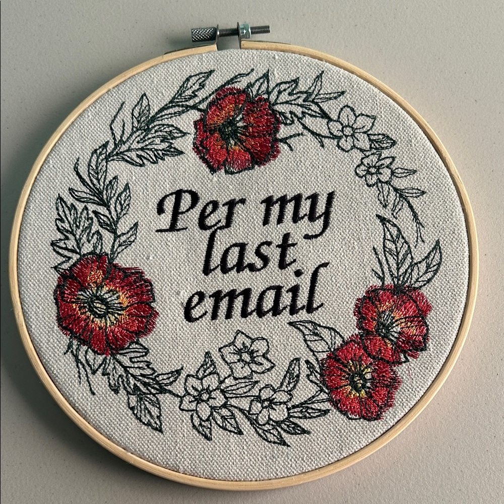Floral Embroidered Wall Art